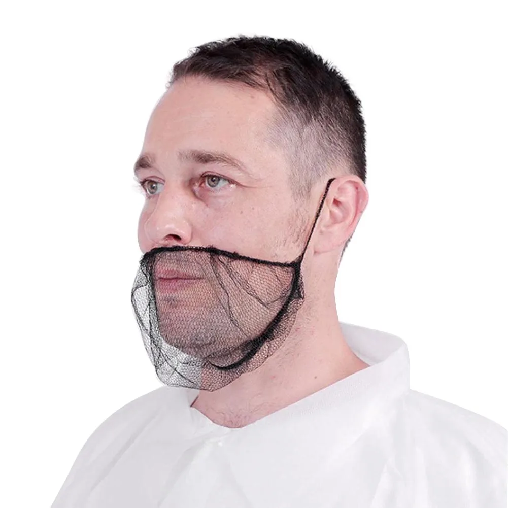 

100pcs Honeycomb Mustache Protector Mesh Disposable Nylon Beard Guard Net Breathable Comfortable To Wear for Kitchen