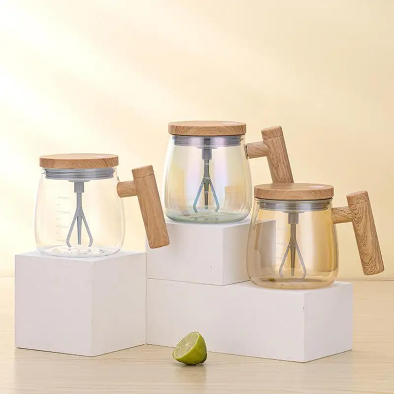 400ml Portable Electric Self Stirring Coffee Mug Self Mixing Cup Glass Mug Office Glass Inner Tank Mug Electric Stirring Cup