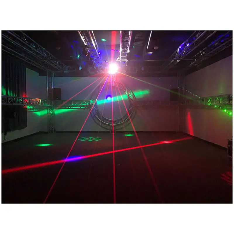 18x10w RGBW 4in1 LED Beam Moving Head Light 3 Heads Beam with RGB Laser Stage Lighting Projector DMX DJ Disco Bar Party Lights