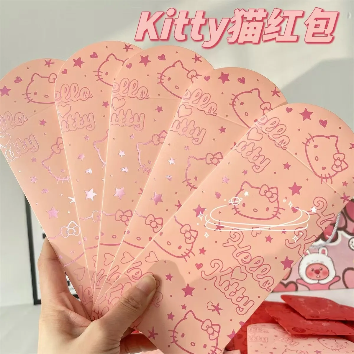 Sanrio Chinese New Year Hello Kitty Anime Red Envelope Cute Cartoon Festival Red Envelope Kawaii Lucky Bag Money Bag Kid Gifts