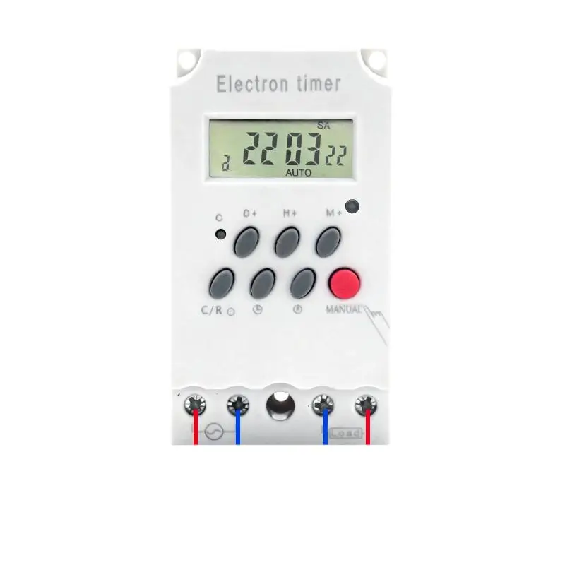 Digital Timer Switch 220V 30A 16 ON/OFF 7 Days Weekly Programmable Relay for Electric Vehicle Charger Timing Control