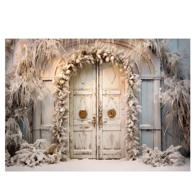 LATAR BELAKANG Studio foto Natal anak-anak, latar belakang dekorasi pesta pintu Natal 210Cm X 150Cm, 8177