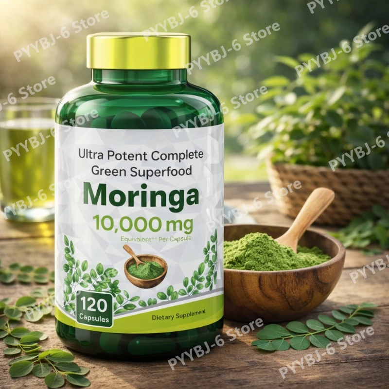 

Капсулы с экстрактом моринги, 120 штук, высококонцентрированный экстракт листьев моринги, добавка для поддержки энергии, жизненной силы, антиоксидантной защиты и иммунитета.