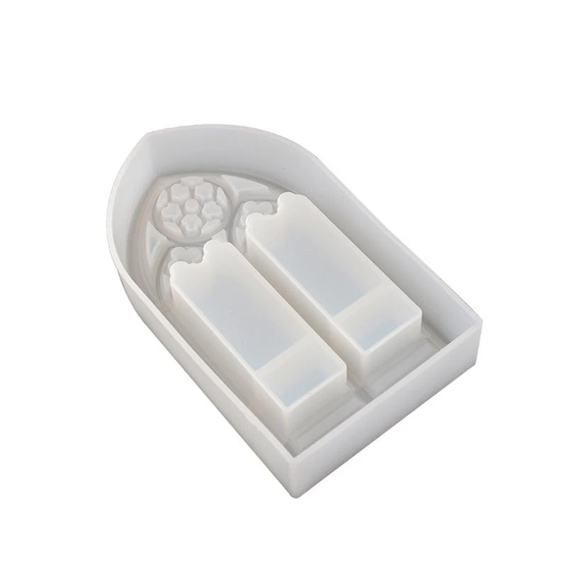 A52E Practical Church Window Storage Box Cabinet Mirror Silicone Mold Epoxy Resin Easy to Release No Residue for DIY Crafts