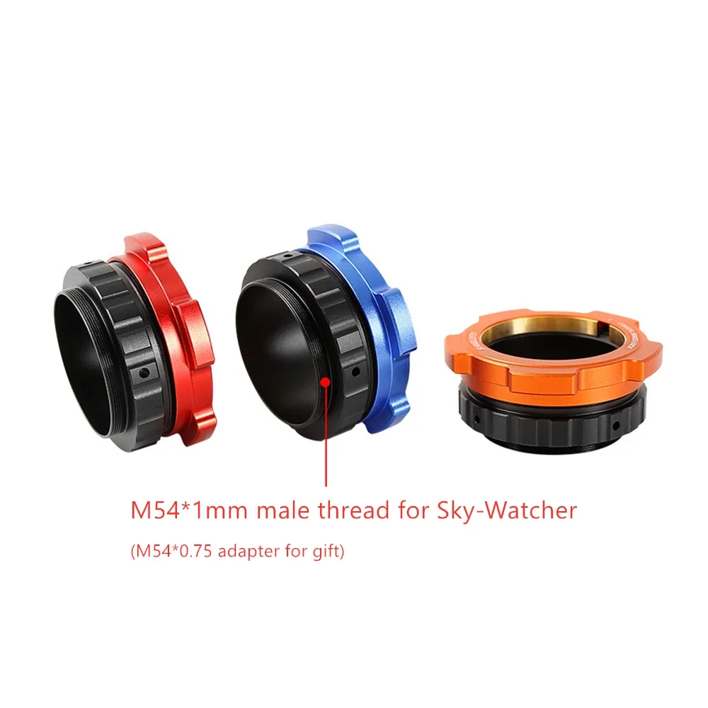 M54x1mm Male to 2 Inch Aluminum Alloy Coaxial Lock Eyepiece Adapter Astronomical Telescope Accessories