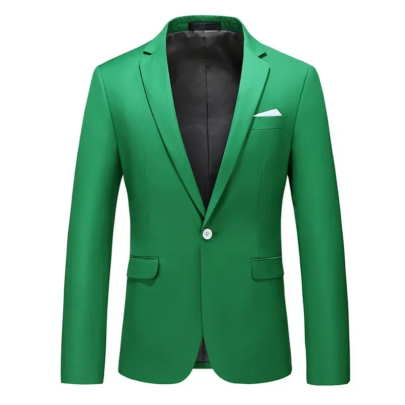 Suit men's business middle-aged men's single piece fashionable small grid slim fit suit jacket