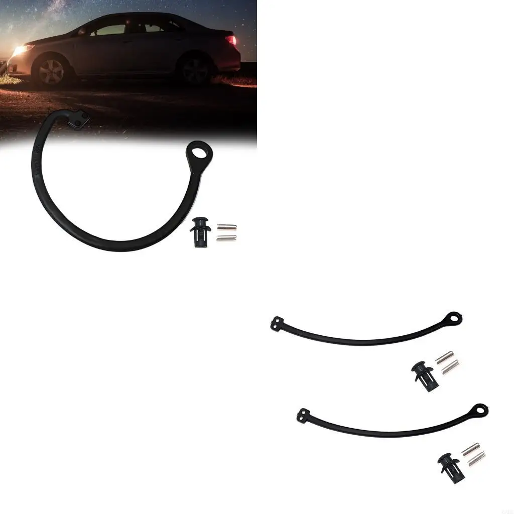 6XDF Door Cap Leash Replacement 2 Piece Black Plastic Cap Tether Set for Broken Cap Link Repair for Vehicle Care