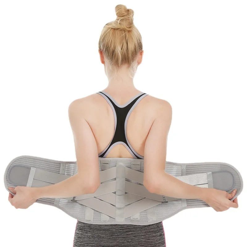 

1Pcs Back Brace for Lower Back Pain with 4 Stays,Breathable Back Support Belt for Men Women - Anti-skid Lumbar Support for Work
