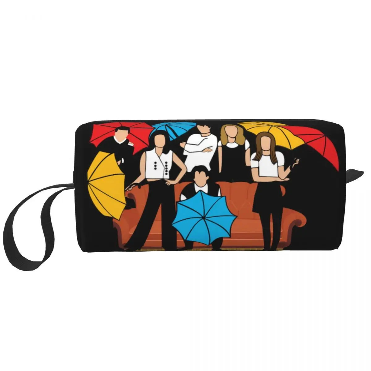 Friends TV Show Cosmetic Bag Women Kawaii Big Capacity Makeup Case Beauty Storage Toiletry Bags Dopp Kit Box Case