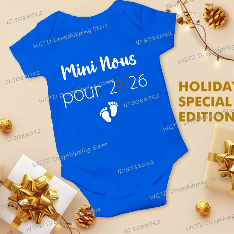 ملابس صغيرة Nous Pour 2026 لإعلان الطفل ملابس داخلية للأطفال حديثي الولادة ملابس صيفية للأولاد والبنات رومبير للجسم ملابس تكشف الحمل