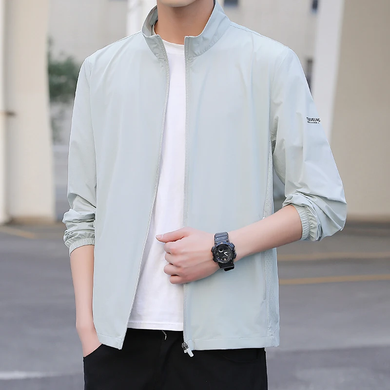 Men's Lightweight Sun Protection Suit Ice Silk Breathable and Ultra Light Outdoor Hiking UV Resistant Skin Clothing Men's Coat