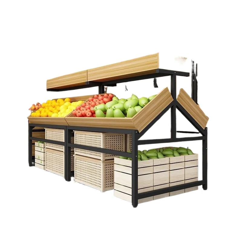 

Vegetable and fruit shelves Display rack Display cabinet Supermarket Nakajima Display stand Fruit