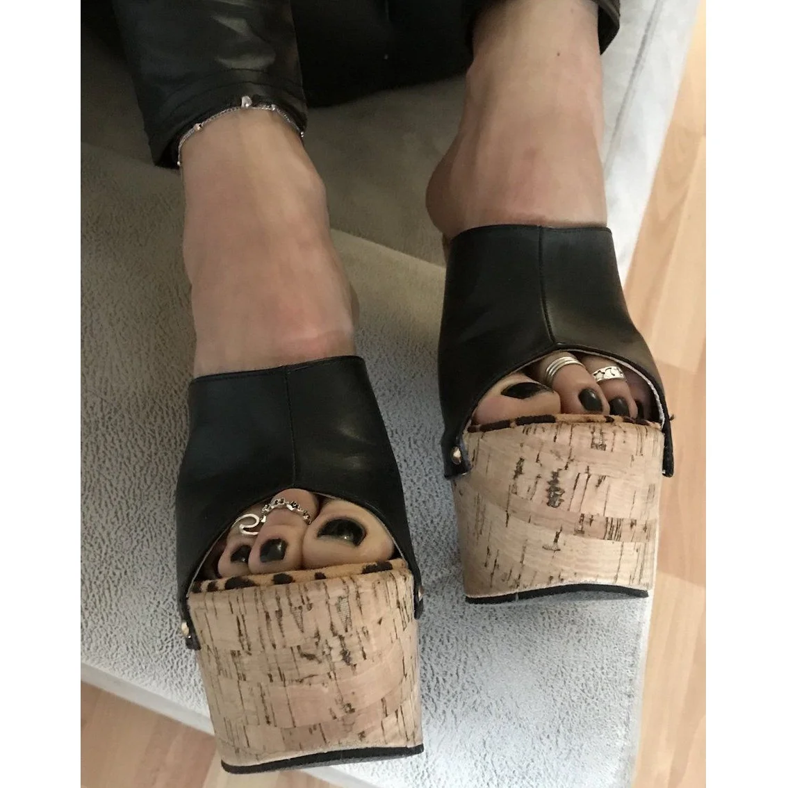 

Черные матовые сандалии без шнуровки на платформе с открытым носком на танкетке, пикантная модная летняя повседневная женская обувь большого размера, Zapatillas Mujer