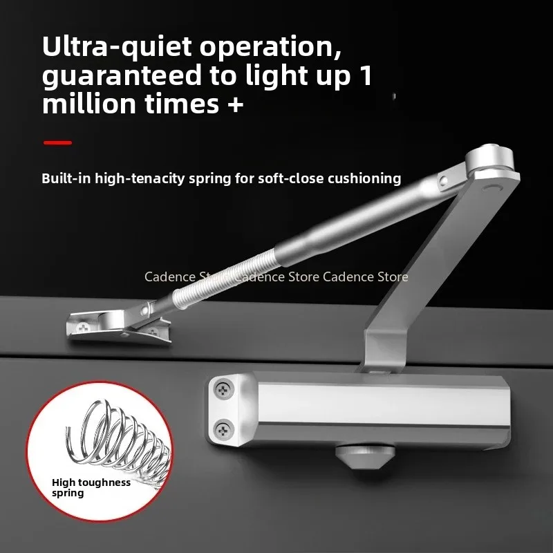 Hydraulic Buffer Automatic Door Closer 25KG to 120KG Adjustable Speed Door Closing Equipment Mute Soft Closing Door Hardware