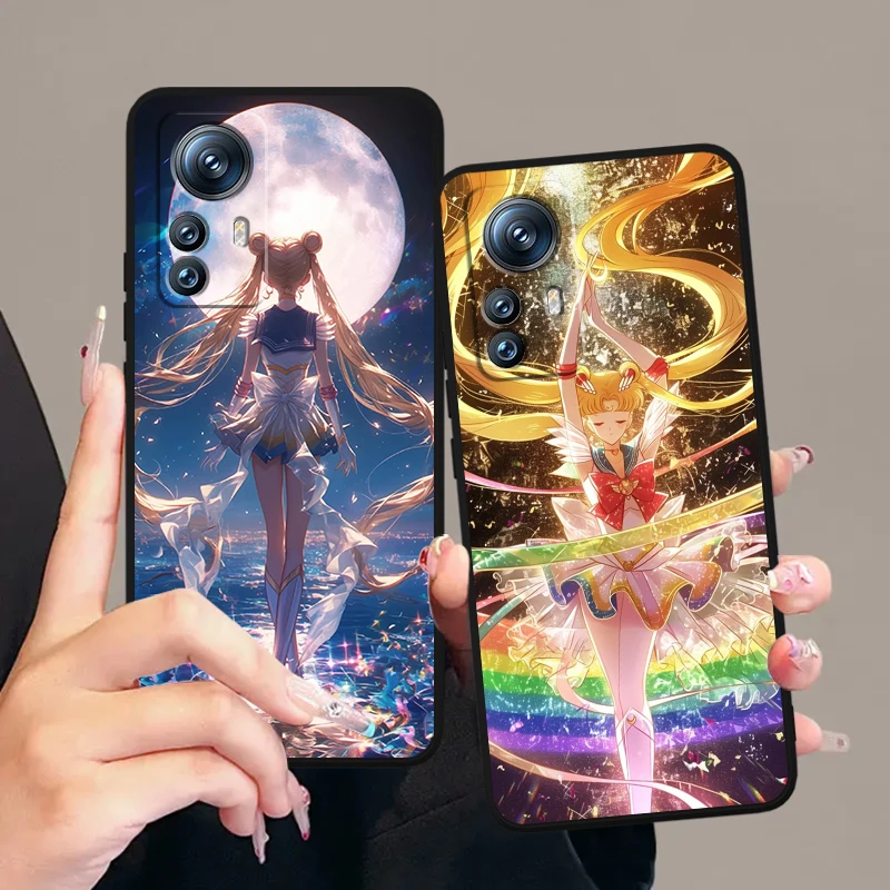 Sailor Moon Fashion Cute For Xiaomi Mi Poco F5 F4 F3 X6 X5 X4 X3 M6 M5 M5S M4 M3 C65 Pro GT NFC 5G Black TPU Phone Case