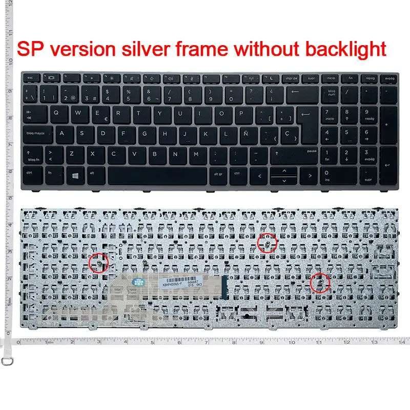 Nowa klawiatura do laptopa HP Probook 450 G5 455 G5 470 G5 650 G4 650 G5, angielska, czarna, podświetlana, US/SP/UK
