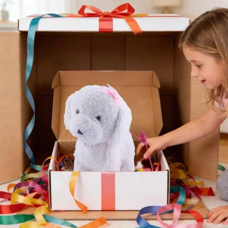 

54DF электрическая интерактивная прогулочная лошадь плюшевая игрушка для детей с поводком, голосовая имитация, обучающая игрушка