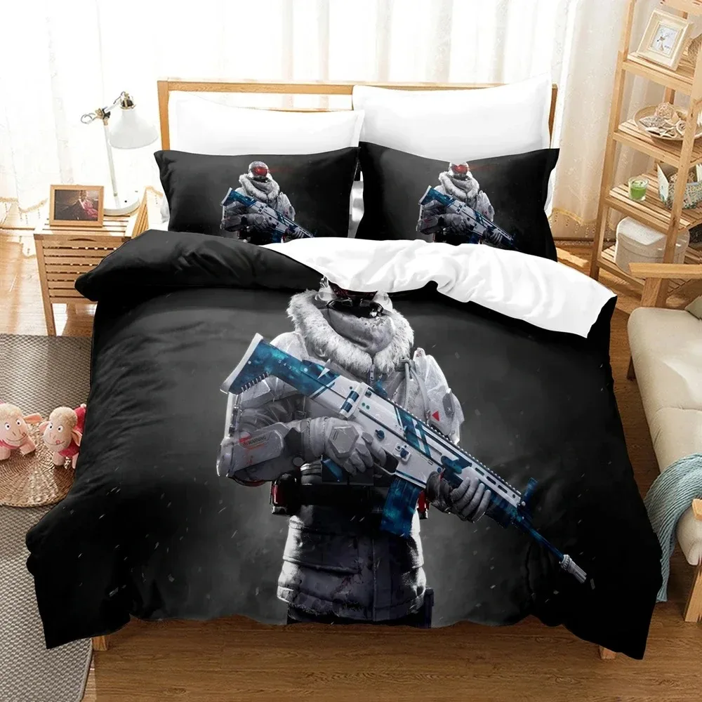 Free Fire Game Battlegrounds Bedding Set Boys Girls Twin Queen Size Duvet Cover Pillowcase Bed Kids Adult Home Textileextile