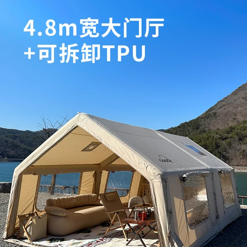 FOR Outdoor camping inflatable tent vinyl canopy is free of two bedrooms and one living room