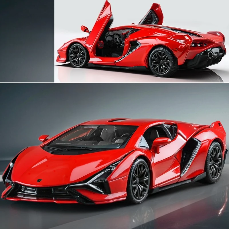 1:36 Lamborghini Sian Sportwagen Simulationsmodell Legierung Zurückziehen Automodell Kinderspielzeug Geschenk