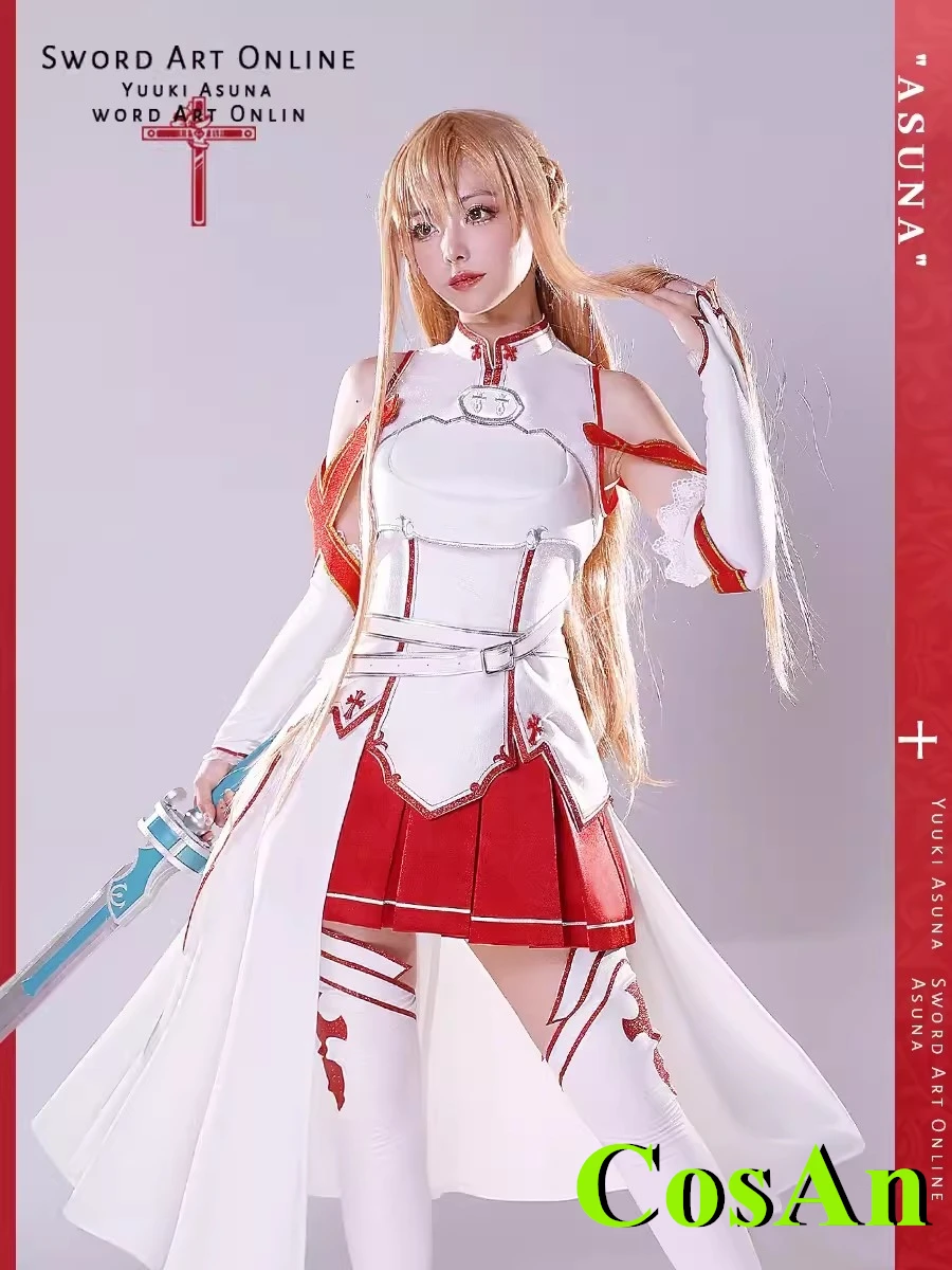 CosAn New  Sword Art Online Alicization Yuuki Asuna Cosplay Costume Female Activity Party Role Play Clothing Game Anime