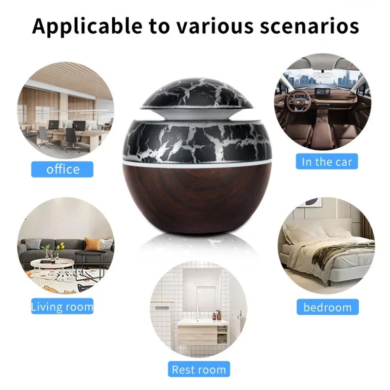2025 المنزل الفطر رئيس غرفة نوم لتنقية الهواء USB سطح المكتب البخاخات الخشب الملمس شخصية الروائح آلة المرطب