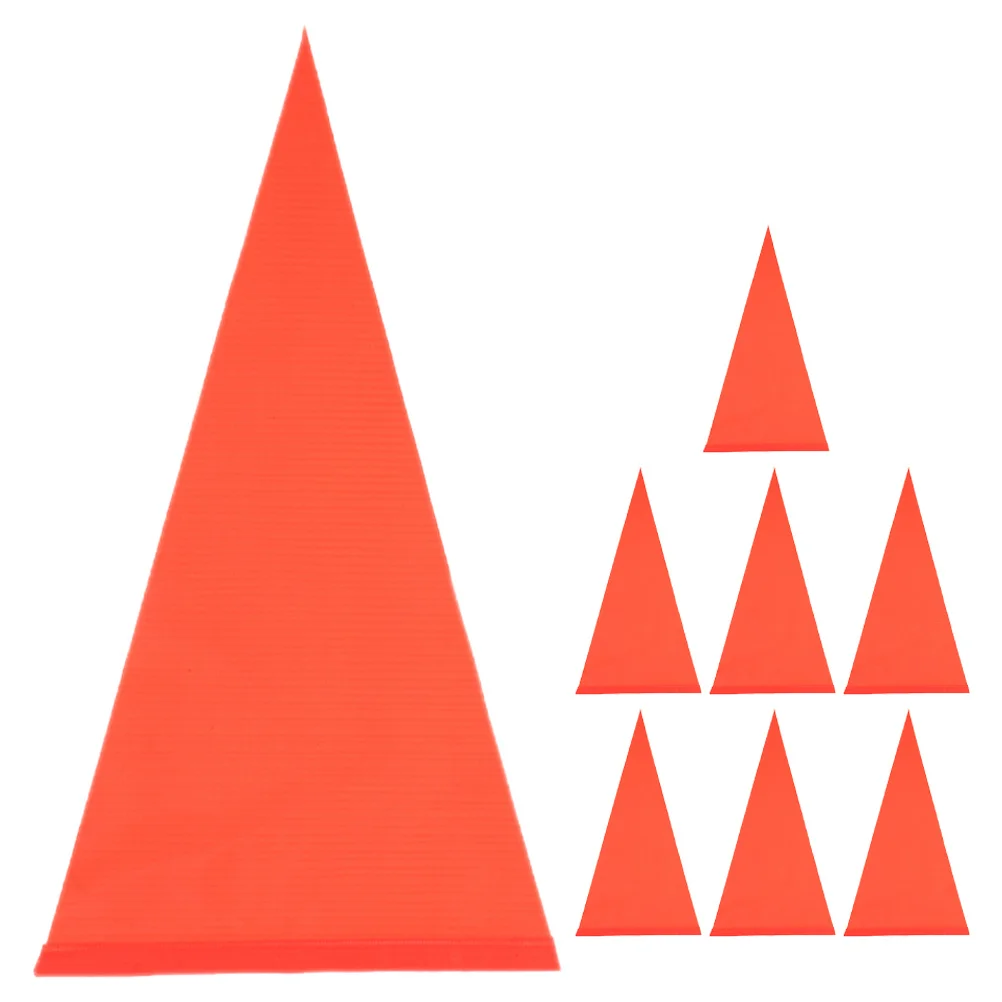 

8Pcs Bike Safety Flag Triangular Warning Signs for Cycling Portable Lightweight PVC Material Bike Safety Flag Cycling Accessory