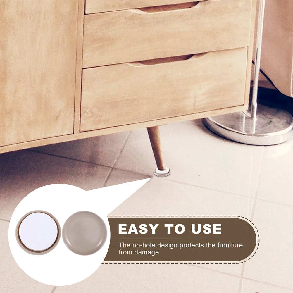 

20 Pcs Furniture Glide Self Adhesive Slider Pad Floor Protector Chair Table Desk Stool Cabinet Wooden Plastic Tacks Sliding