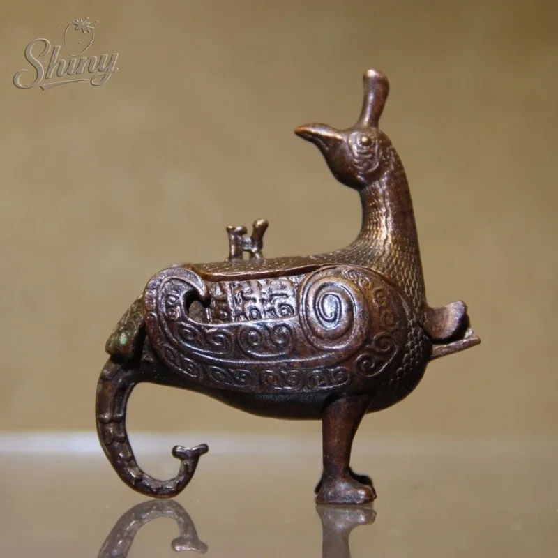 

Retro Zun Jin Bird Bronze Home Decor Gift Craftwork Ornament Collectible