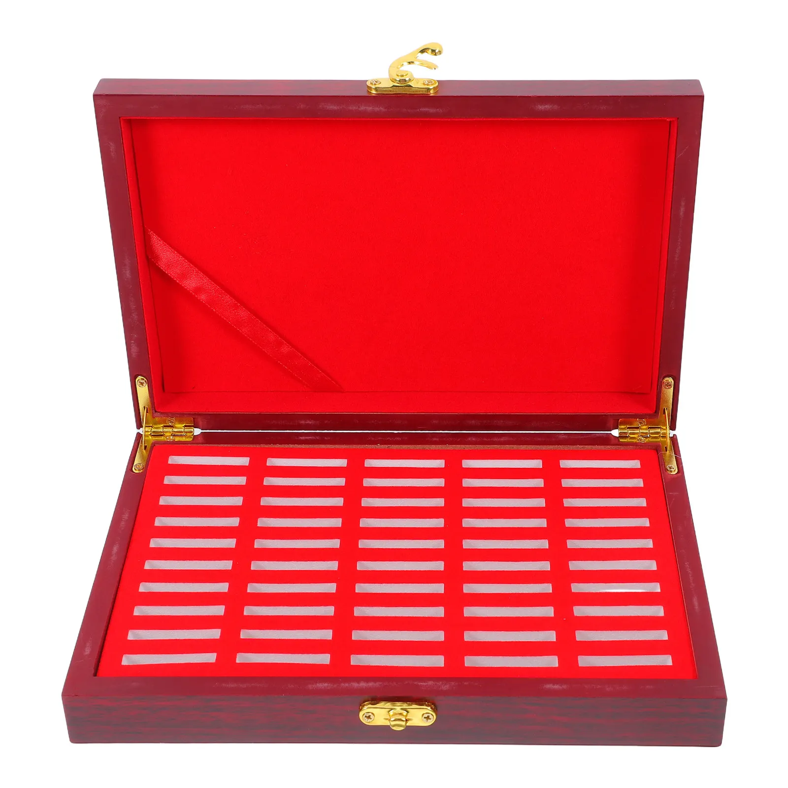 1pcs-wooden-coin-box-heavy-duty-fiberboard-base-eva-flock-lining-smooth-lacquer-coating-secure-snap-buckle-portable-space-saving