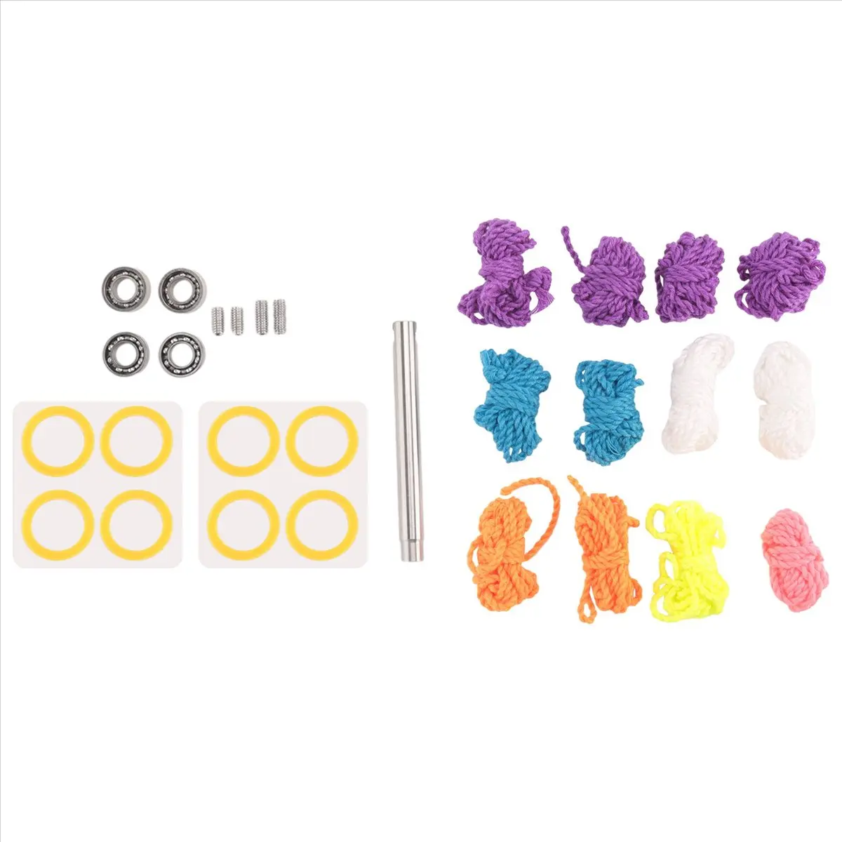 【STOCK】Yoyo Bearing Kit,12 Yoyo Strings,8 Silicone Pads,2 10 Ball Unresponsive Bearing,2 Narrow C Responsive Bearing,4Yoyo Axle
