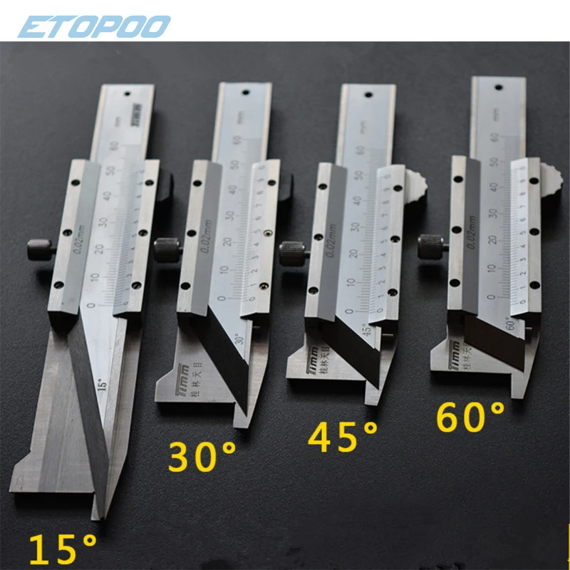 30 45 60 degrees Digital Chamfer Gauge Stainless steel Chamfering caliper Digital Chamfer Caliper/Electronic Chamfer Gauge