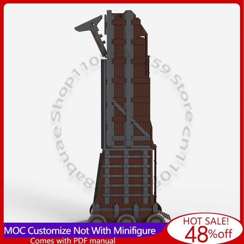 2720 pièces de la série War Siege Tower MOC, blocs de construction modulaires personnalisables, briques, conception créative, jouet éducatif DIY, cadeau de Noël