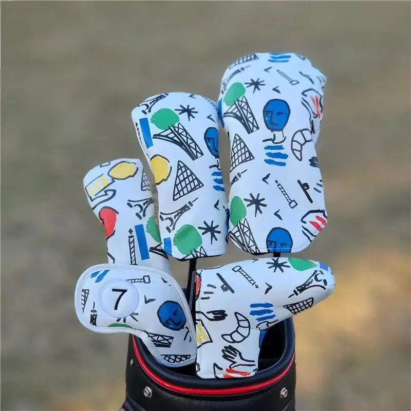 

Golf Headcovers - Junior Artistic Cartoon Design Lightweight for Drivers/Irons/Putters