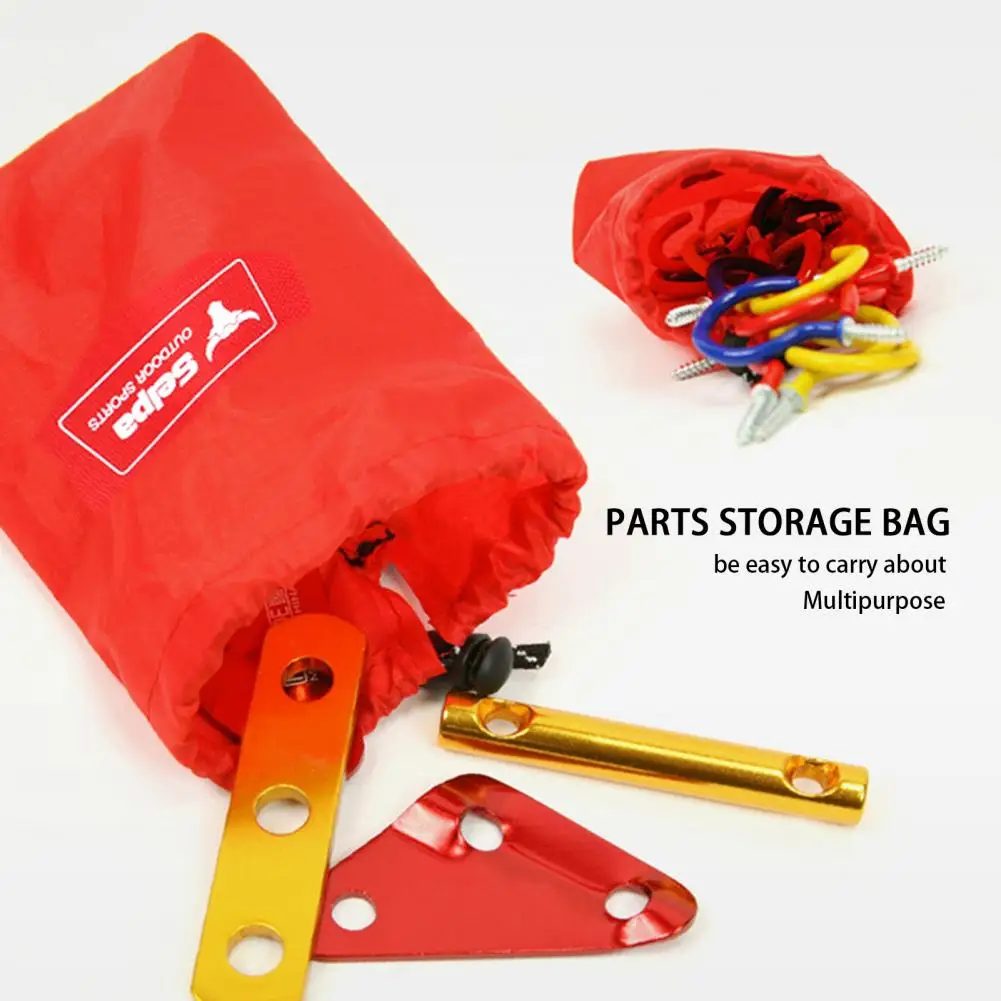 Mini Drawstring Pouch Carabiner Tent Pegs Rope Sundries Pouch Waterproof Gear Storage Bag Hiking Climbing Equipment Organizer