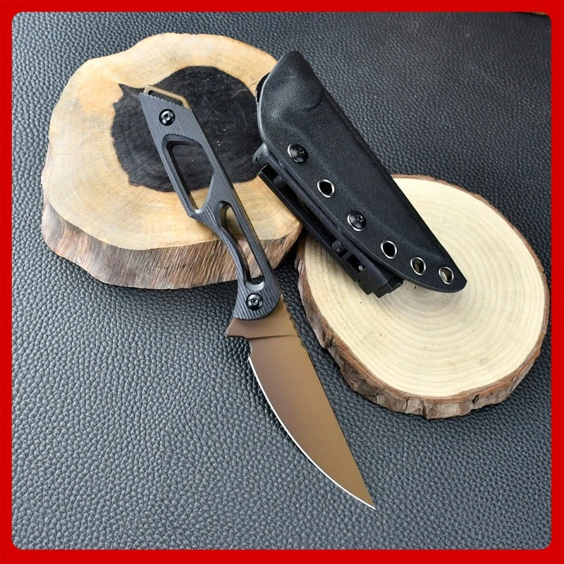 

Нож прямого кроя D2 из нержавеющей стали с противоскользящей ручкой G10, портативный нож для выживания и кемпинга высокой твердости для самообороны