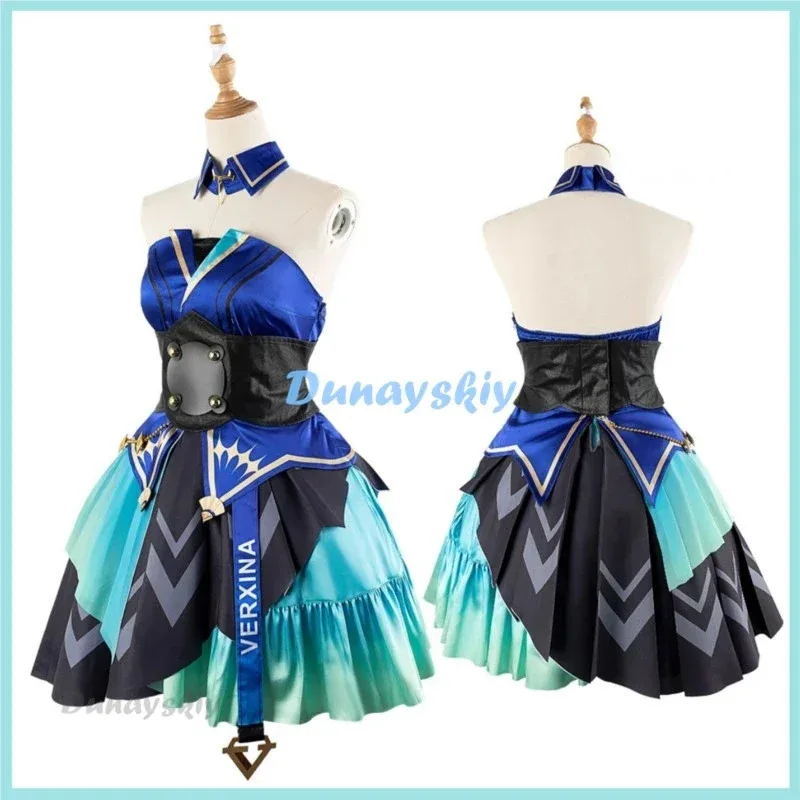 FC6Game Umamusume: Pretty Derby Verxina Cosplay disfraz peluca un hombro vestido de noche falda de princesa mujer Kawaii carnaval @ FC8!