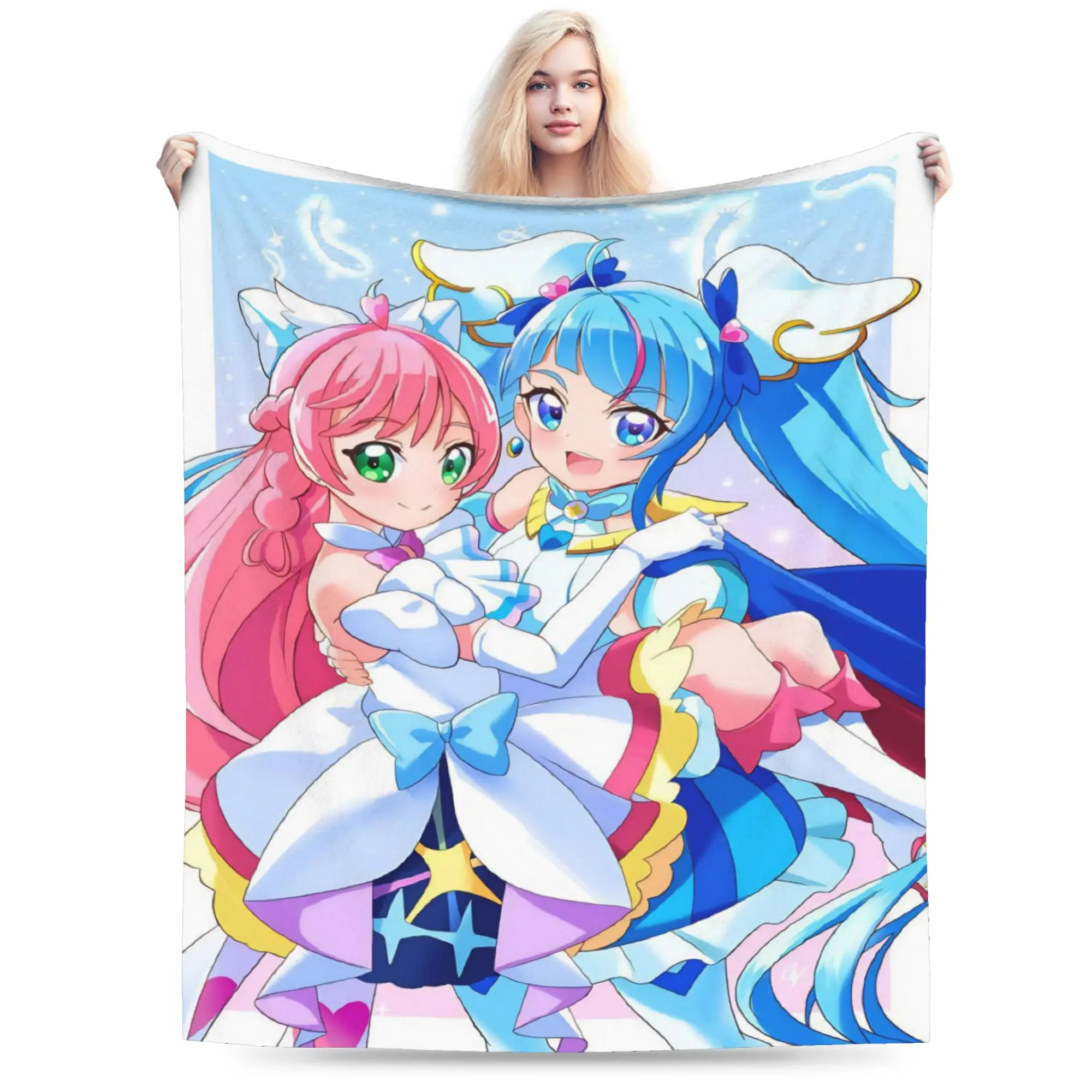 Soaring Sky Pretty Cure Accessories Blanket Super Soft Fleece  Throw Blanket Relax Plush Thin Quilt