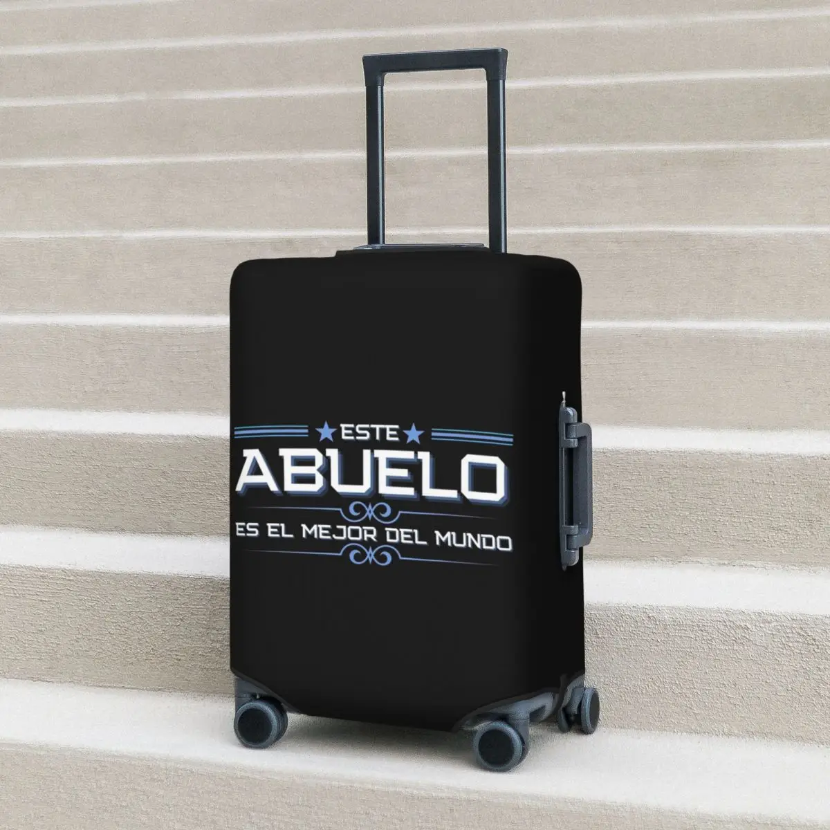 

Este Abuelo Es El Mejor Del Mundo Suitcase Cover Protection Elastic Travel Luggage Protector Covers for 18-32 Inch
