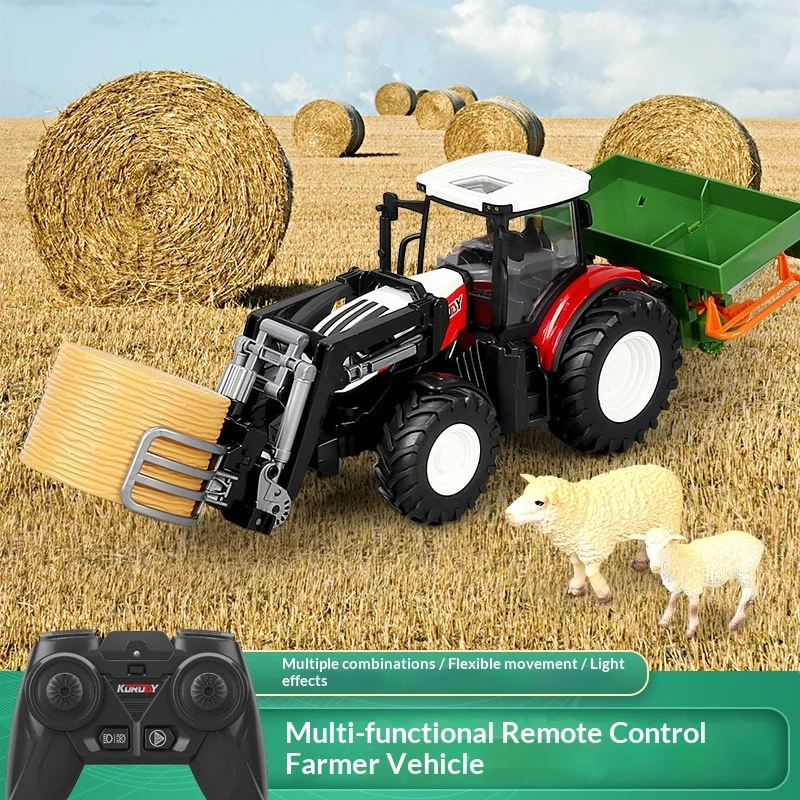 成農越境販売 多機能電動リモコン農家車 子供用シミュレーション農場収穫車