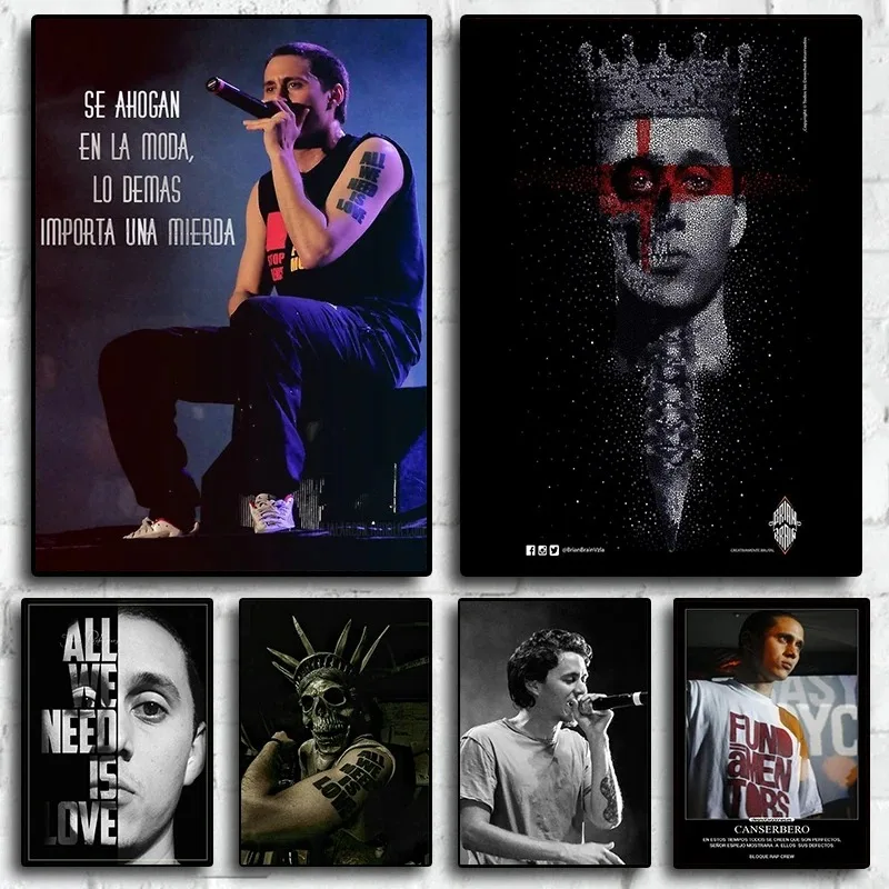 Famous pop singer Canserbero canvas painting album cover canvas wall art room bar caf é home decoration gift