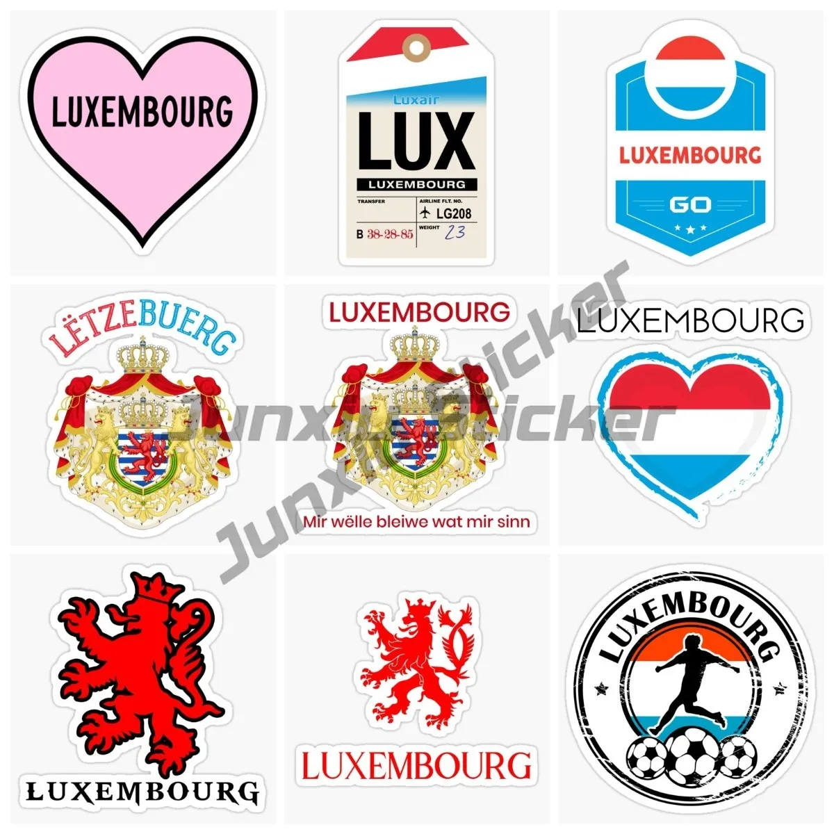 

Luxembourg Map Flag Badge Car Stickers Vinyl Sticker Laptop Helmet Motorcycle Bicycle Scooter Kayak Decor Decal