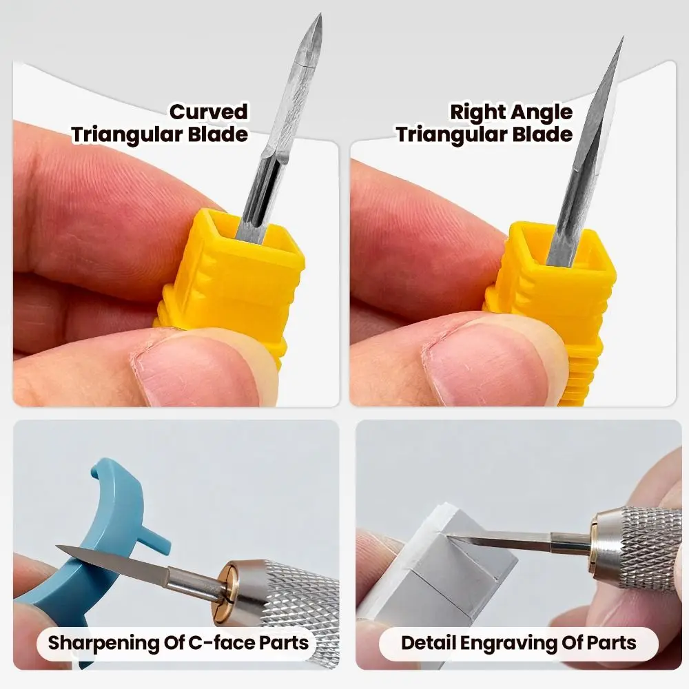 Steel Triangular Scribing Cutter Curved Edge Edge Retention Plastic Engraving Tool Ergonomic Rubber Grip Panel Line Tool