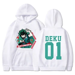 Sudaderas con capucha con estampado de Anime Deku para hombres y mujeres, Tops casuales Unisex, sudaderas Harajuku de manga larga, jersey de lana, nueva moda