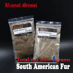 Royal Sissi new hot 2bags set net 4grams natural pale brown Czech nymph dub south America fur long hair fly tying hare dubbing