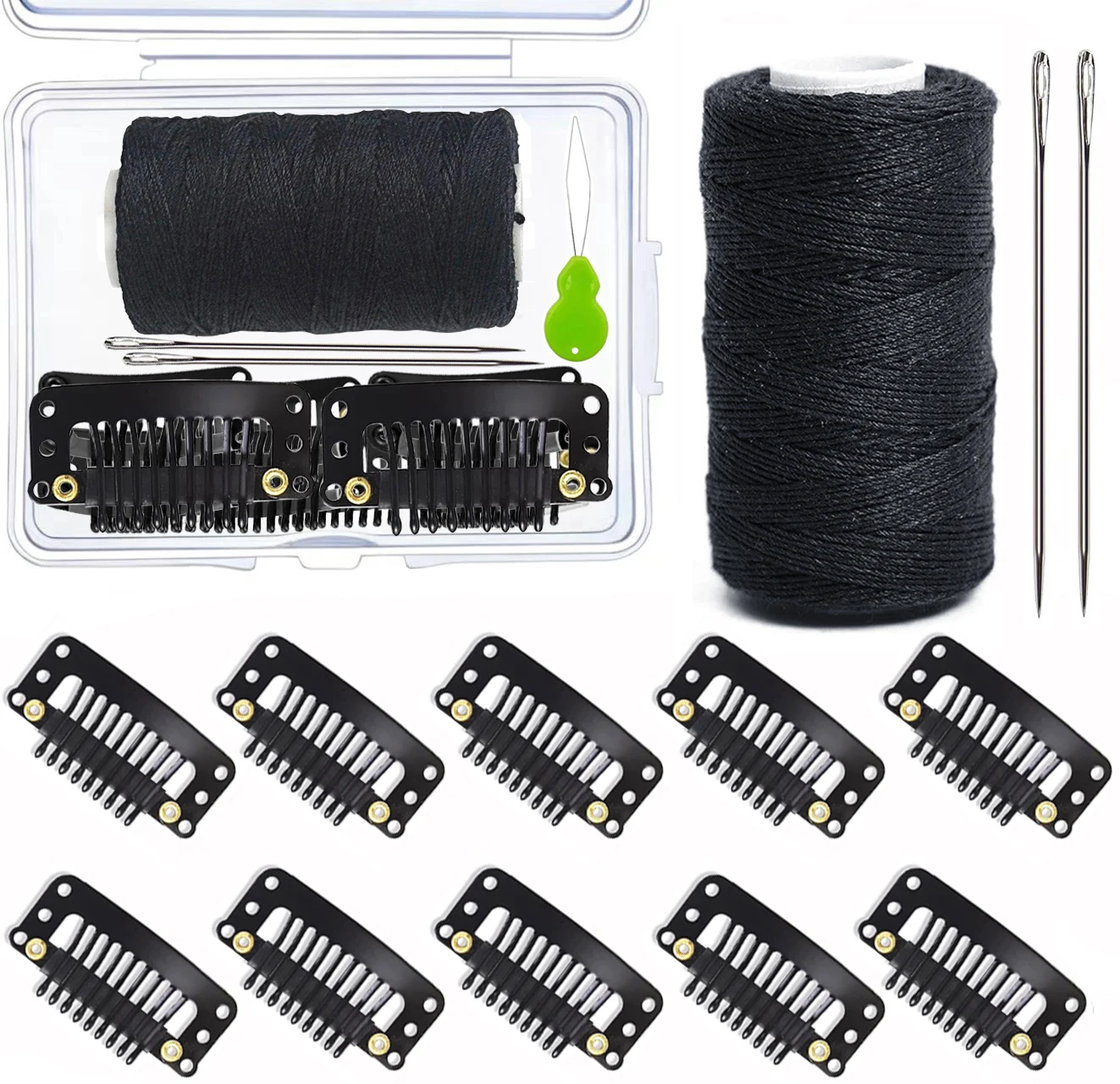 9-teeth Beige/Brown/Black Hair Extension Clips Hair Extension Wigs Snap Clips Comb Small Snap Wig Accessories Clips