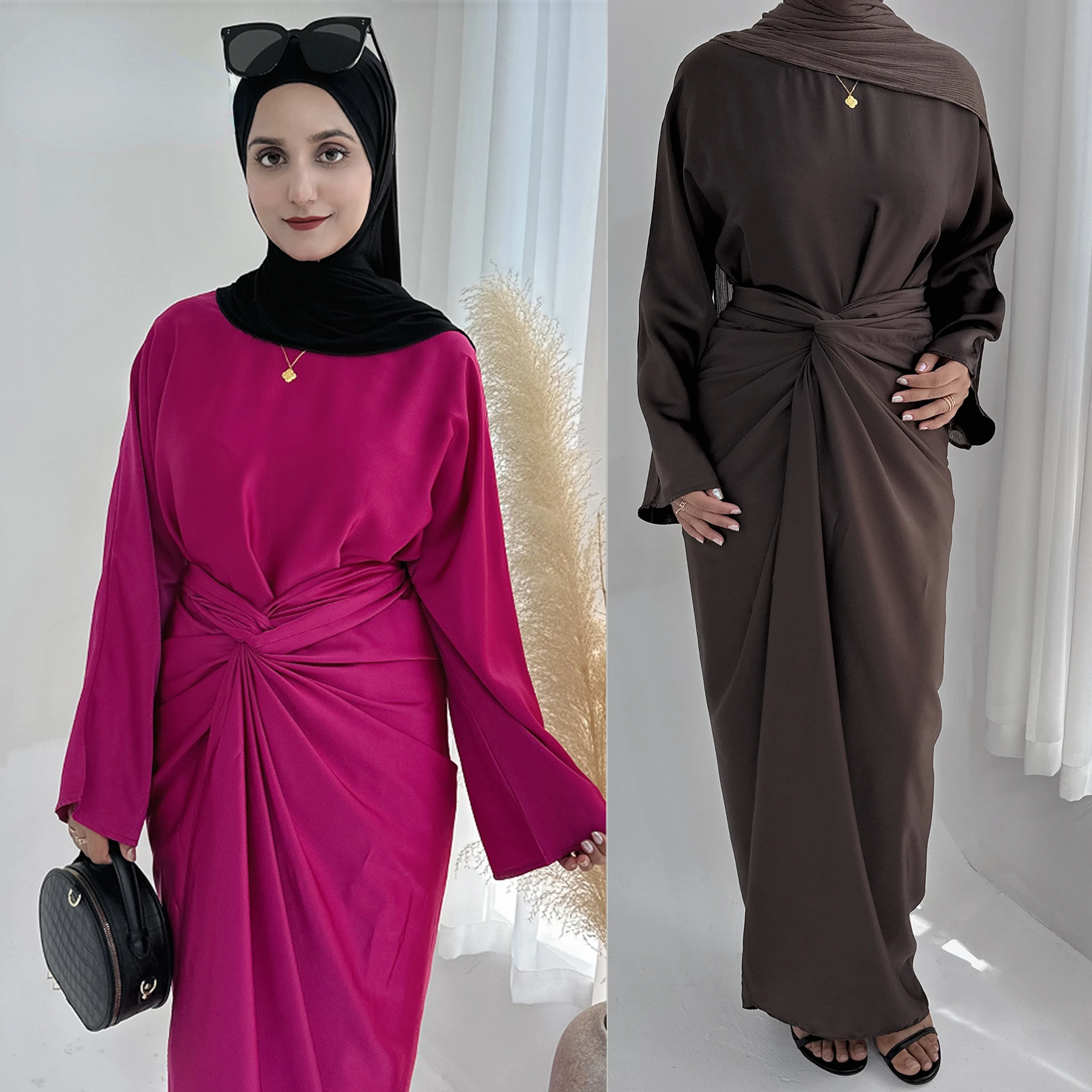 Fashion Muslim Kimono Abaya Cardigan Ramadan Dubai Turkey Eid Islamic Loose Comfortable Dresses for Women