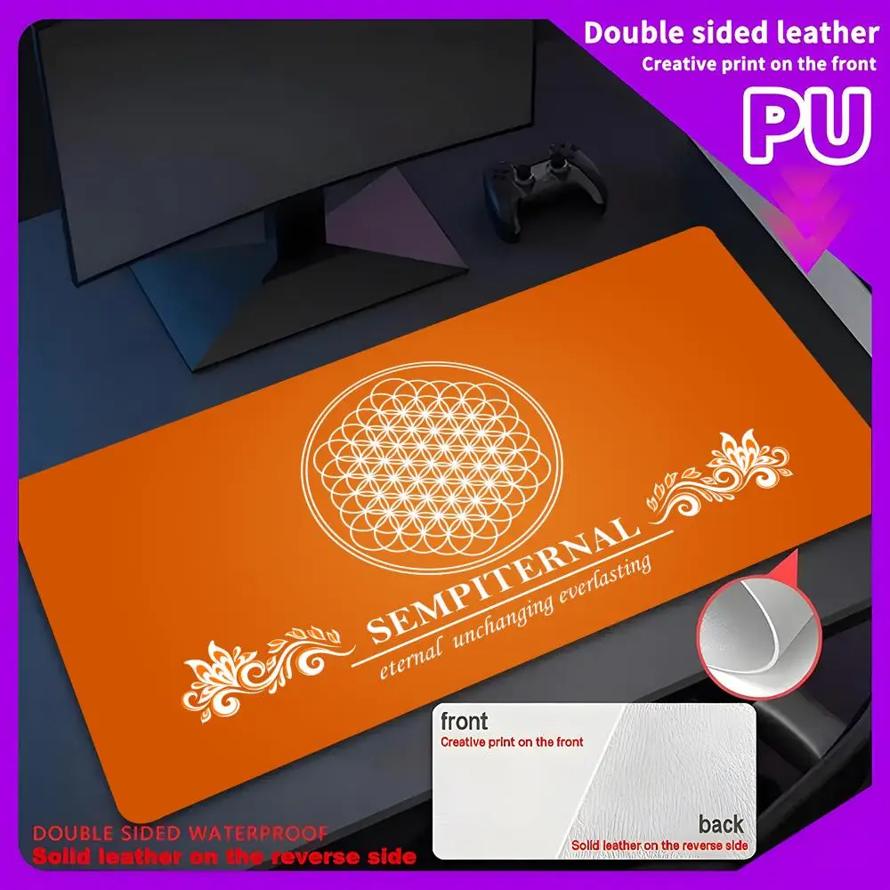 Водонепроницаемый коврик для мыши, из ПУ кожи, 80 х40 см