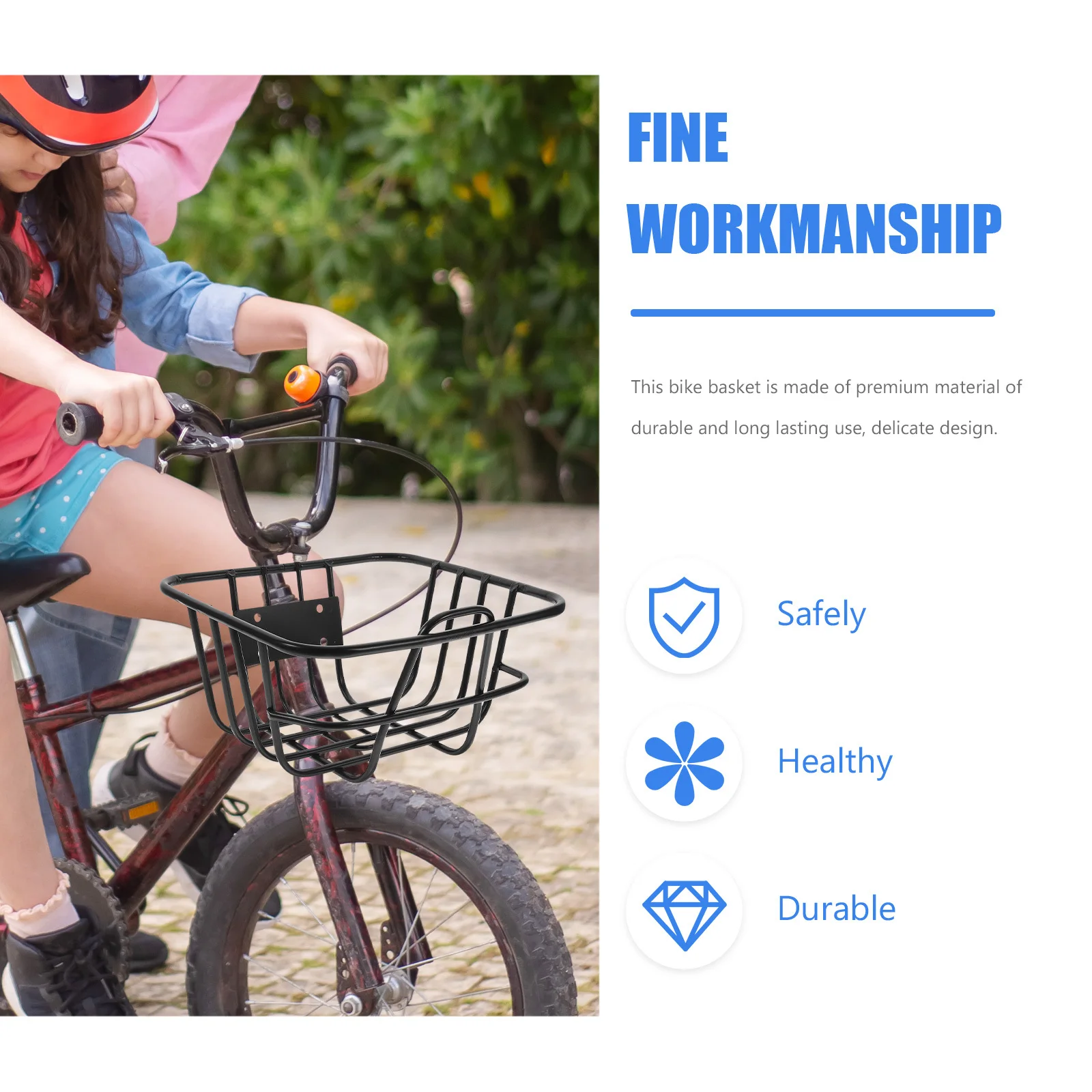 

1Pcs Universal Childrens Bike Basket Waterproof Rainproof Large Capacity Accessories Bike Accessory Cycling Supplies