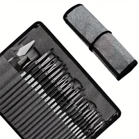 Juego de pinceles de pintura acrílica portátil de 24 Uds., pintura al óleo, acuarela y polvo de acuarela con rollos de tela y cuchillos de pintura